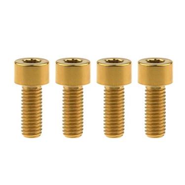 Imagem de Wanyifa Titanium Ti M8 x15 20 25 30 35 40 45 50 60 m 1,25 mm Pitch Hex Allen parafusos pacote com 4 (cabeça quadrada M8 x 20 mm, dourado)
