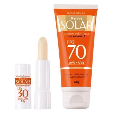 Imagem de Kit protetor Solar Facial FPS 70 Abelha Rainha + Protetor Labial FPS 3