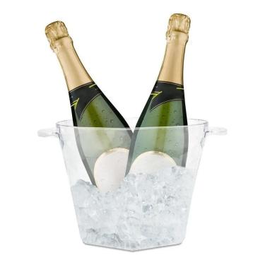 Imagem de 10X Balde De Gelo Cerveja Vinho Champanheira Acrilico 4 Lit