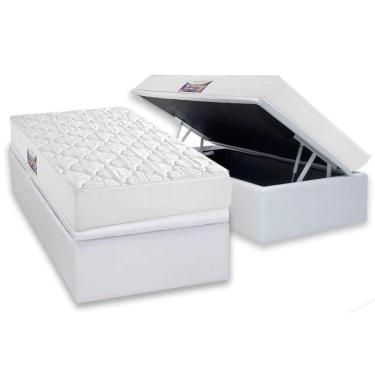 Imagem de Conjunto Box Baú Solteiro: Colchão Espuma Herval D45 Top + Base Crc Linhão White (88x188)