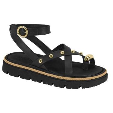 Imagem de Sandália Moleca Flatform Tratorada Feminina, Preto, 37