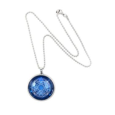 Imagem de Pingente geométrico mágico - Colar com pingente de prata esotérica cubo Metatron - 38-SLRN, grande, vidro, sem pedra preciosa