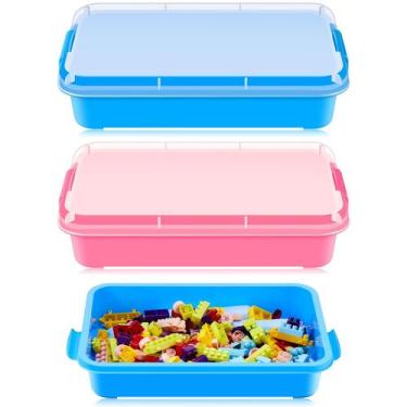 Imagem de Bandeja de areia Sensory Bins Beeveer com tampa, 2 unidades para crian