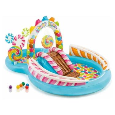 Imagem de Centro De Diversão Inflável Infantil Playground Candy Zone 206 Litros Intex
