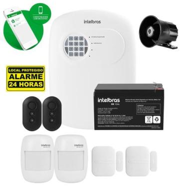 Imagem de Kit Alarme Intelbras Anm 24 Net 4 Sensores Sem Fio Smart