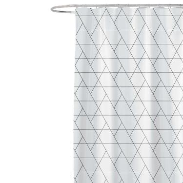 Imagem de Coina Box Poliéster Azulejo Diagonal 198x180cm - Uzoo Cortina Box Poliester 1.98x1.80m Azulejo Diagonal 829973