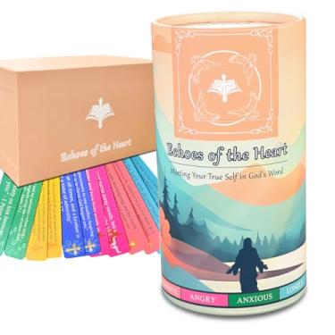 Imagem de Frasco de versículo da Bíblia Read Me When com cartões de escritura codificados por cores - Presentes de oração de encorajamento diário cristão para mulheres adolescentes e mães, presentes