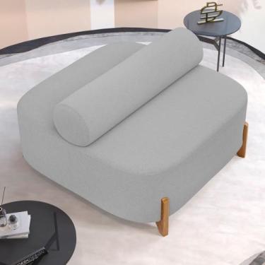 Imagem de Sofá Ilha Orgânico Living Closet Evo 125cm 02 Lugares Bouclê Cinza Cla