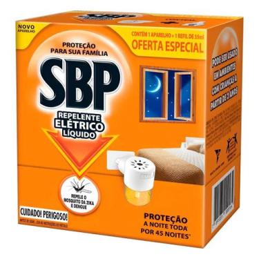 Imagem de Repelente SBP Eletrico 45 noites Aparelho+ 01 Refil Suave