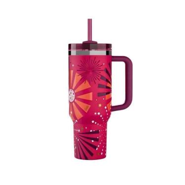 Imagem de Copo Barbie Quencher Dynam Inox 1,18L Com Canudo E Alça