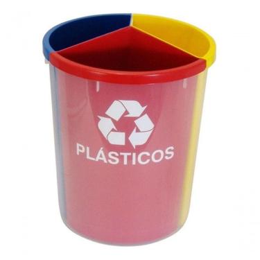 Imagem de Lixeiras Recicláveis Coleta Seletiva 3 Divisórias Mix3