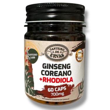 Imagem de  Ginseng Coreano + Rhodiola 60 Cápsulas  Canteiro de Ervas
