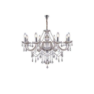 Imagem de Lustre Glam Maria Tereza Champanhe 8 Braços E14 Taschibra
