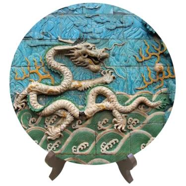 Imagem de EAPEY Loong chinês, decoração de mesa, cultura chinesa, arte de parede impressa, decoração de casa sala de estar