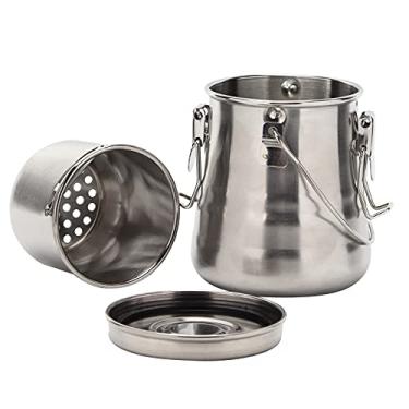 Imagem de Balde de lavagem de pincel Limpador de pincel à prova de ferrugem em aço inoxidável com tampa selada e filtro para artistas de pintura acrílica em aquarela de óleo conjunto de 2