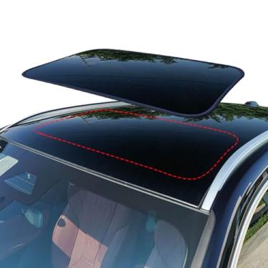 Imagem de SUNJIKA Adesivo de teto solar de simulação, decalque panorâmico de vinil, película protetora de janela, estilo de carro, decoração externa universal para carro (38 x 78 cm)