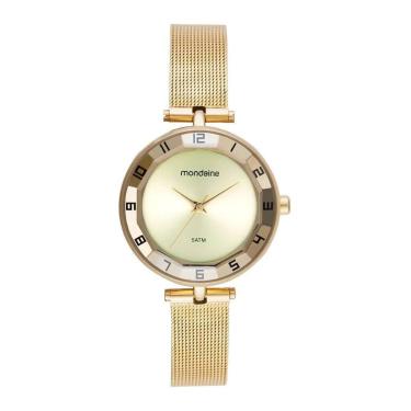 Imagem de Relógio Mondaine Feminino Vidro Facetado Dourado 32911LPMVDE1-Feminino