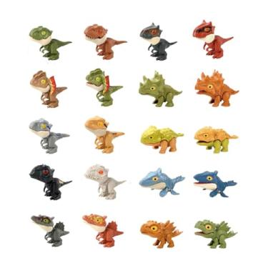 Imagem de Almencla 20 Dinossauros de Brinquedo com Dedos Mordedores, Fantoches de Dinossauros, Figuras Colecionáveis, Adereços para o Natal, Halloween e outras ocasiões