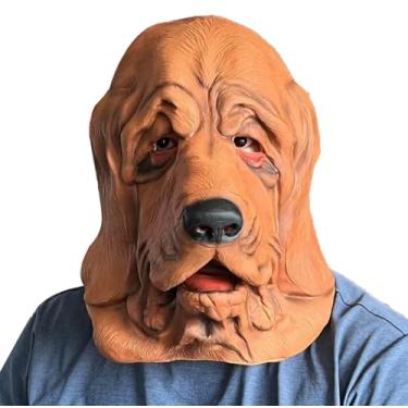 Imagem de BEESUM 2026 New Edition Shar Pei Dog Head Mask Puppy Pug Costume for Halloween Party