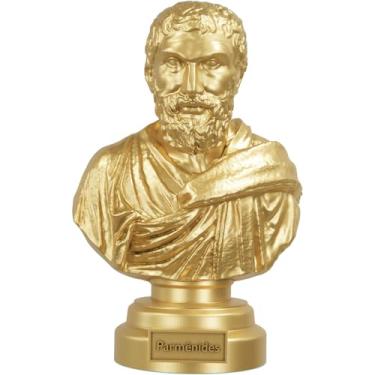 Imagem de Estátua Busto Parmênides de Eleia - Filósofo Grego (Ouro)