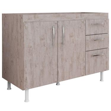 Imagem de Balcão Gabinete De Pia 120Cm Nathan 2 Portas Rústico