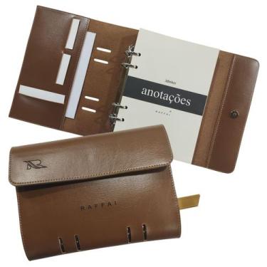Imagem de Agenda Minhas Anotações 166-R Personalizada Raffai Couros, Caramelo