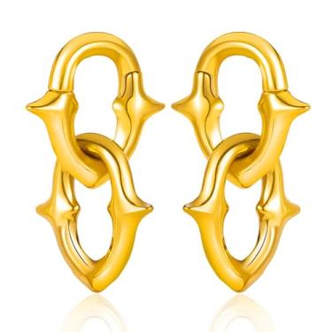 Imagem de DOEARKO 2 peças de calibre de orelha tridente de aço inoxidável para orelhas esticadas lóbulos tampões de ouvido moda piercing corporal joias, 4mm, Aço inoxidável, Sem Pedra Preciosa