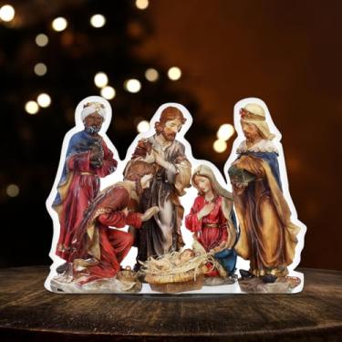 Imagem de Presepio Natalino Em Mdf 6 Pçs Decorativo Sem Casinha (Montado)