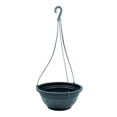 Imagem de VASO DE PENDURAR SUSPENSO 6 L PRETO COM ALÇA DE 50CM CASA VARANDA(PRETO 3 LITROS)