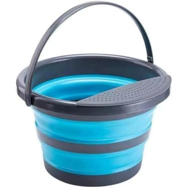Imagem de Balde Dobrável Multiuso Redondo, Capacidade 5 Litros, Portátil, Cores Sortidas