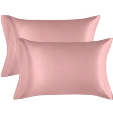 Imagem de Kit 02 Fronhas de Cetim Antifrizz 50x70 (ROSÊ)