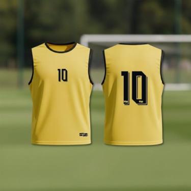 Imagem de Kit Com 10 Coletes Futebol Treino Esportivo (Amarelo)
