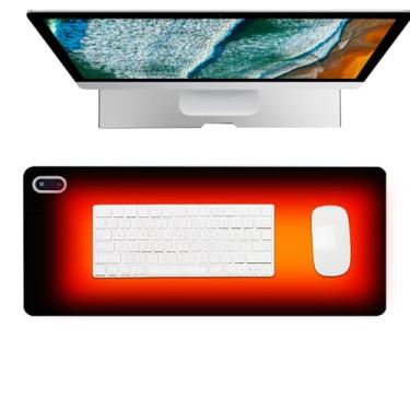 Imagem de Shakven Almofada aquecedora de mesa, tapete de mesa aquecido,Tapete de mesa de computador com controle de toque | Tapete de mesa para teclado, tapetes de teclado para mesa, 5 graus de aquecimento,