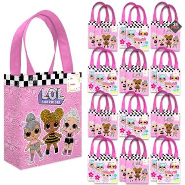 Imagem de LOL Surprise Conjunto de sacolas de lembrancinhas de festa – Pacote com 24 sacos de guloseimas de 20 cm para crianças a granel reutilizáveis | LOL Surprise Birthday Supplies para meninas, crianças