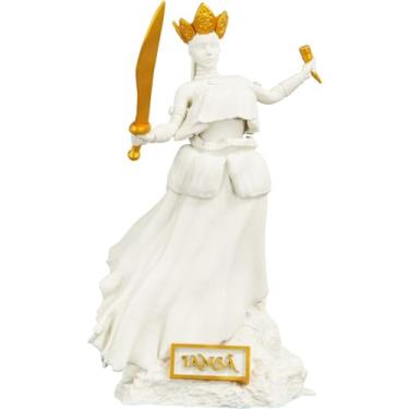 Imagem de Estátua Iansã Orixá Deusa dos Ventos - Umbanda Candomblé - Versão 2 (Cor Mármore Dourado)