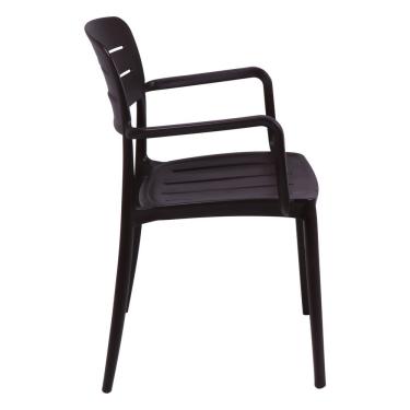 Imagem de Cadeira Tramontina Amélia Em Polipropileno Marrom Com Braços