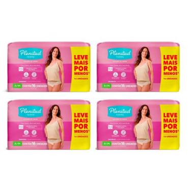 Imagem de Kit 4 Roupa Íntima Plenitud Femme Tamanho P/M 16 Unidades