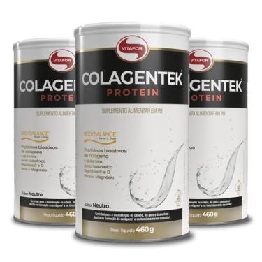 Imagem de Kit 3 Colagentek Protein Vitafor Neutro 460G