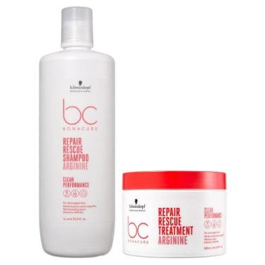 Imagem de Kit Profissional Schwarzkopf BC Repair Rescue Shampoo e Máscara