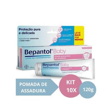Imagem de Kit com 10 Cremes Pomada de Assadura 120gr Cada -  Bepantol
