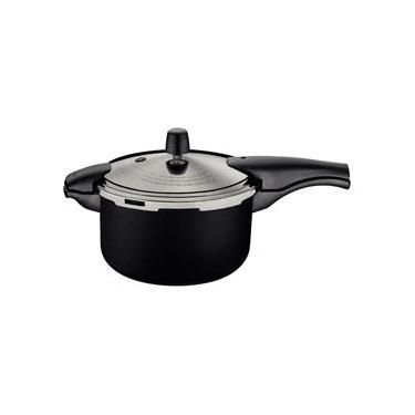 Imagem de Panela de Pressão Tramontina Vancouver Effect em Alumínio Antiaderente Starflon Max Preto 24 cm 6 L