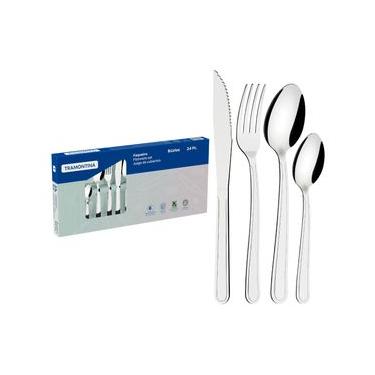 Imagem de Faqueiro Tramontina Búzios cem Aço Inox com Detalhe 24 Peças