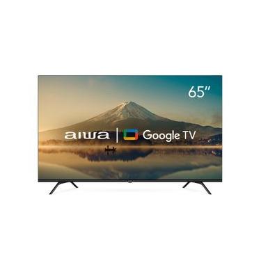 Imagem de Smart TV AIWA 65” GOOGLE TV 4K Comando de voz Dolby Vision&Atmos AWS-TV-65-BL-01-A Bivolt