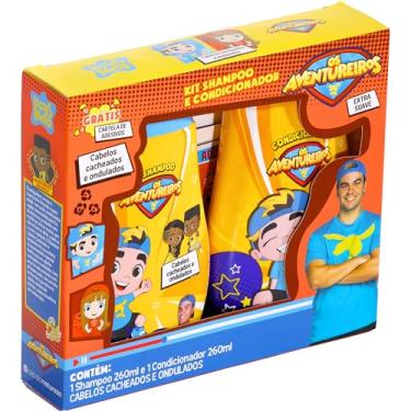 Imagem de Cia Da Natureza Luccas Neto Cachos/Ondulados Shampoo + Condicionador + Adesivo Cia Da Natureza 300 Ml