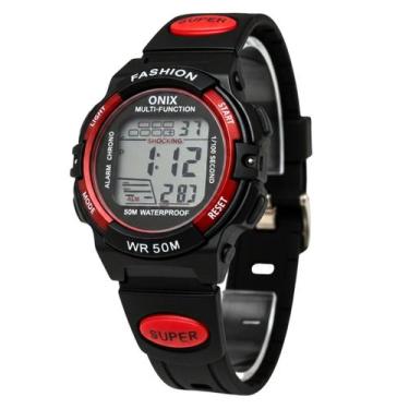 Imagem de Relógio Menino Onix Digital IT-619 (0128) Preto e Vermelho