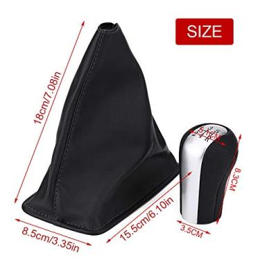 Imagem de AYNEFY Shift Heads Acessórios de Mudança e Conjunto de Bota de Polaina Substituição da Tampa da Alavanca de Câmbio de Couro PU para Modelos de Veículos 1998 2009 Conjunto Completo Com Aderência