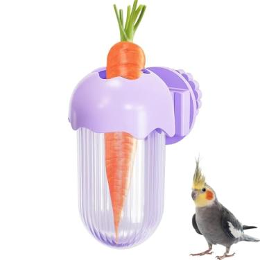 Imagem de Acessórios de gaiola de periquito, suporte de painço para gaiola de pássaros, alimentador de pássaros sem bagunça, adequado para alimentação e manutenção de alimentos de animais de estimação