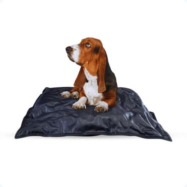 Imagem de Cama Pet Estilo Sofá 70x70cm - Caminha para Cachorro de Médio Porte Lavável - Almofada com Bordas Altas e Fundo Resistente (Preta)