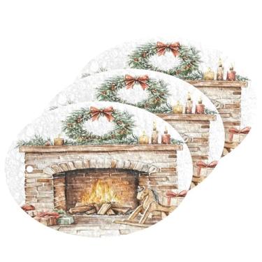 Imagem de Wassud Esponja de polpa de madeira para pintura de Natal em aquarela para pratos, pacote com 3 esponjas de cozinha para limpeza, esfregão resistente para panelas antiaderentes pia banheiro