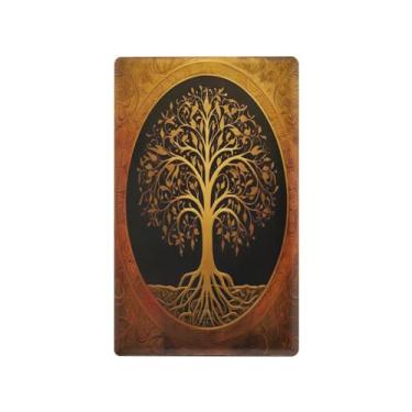 Imagem de Wassud Placa de cobertura de interruptor de luz, capas de tomada de interruptor único, placa de parede, tomadas elétricas decorativas, círculos dourados, árvore, decoração de sala de estar